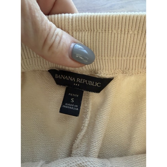 Banana Republic Joggers Size Small Petite Cream - Picture 8 of 10